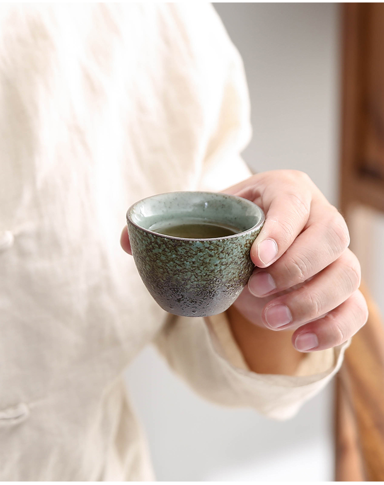 Bo yiu-chee contracted home office little kung fu tea set coarse pottery Japanese crack cup a pot of two single tea set