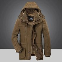2024 Parka Outdoor Mens Winter Jacket Plus Velvet Thick War