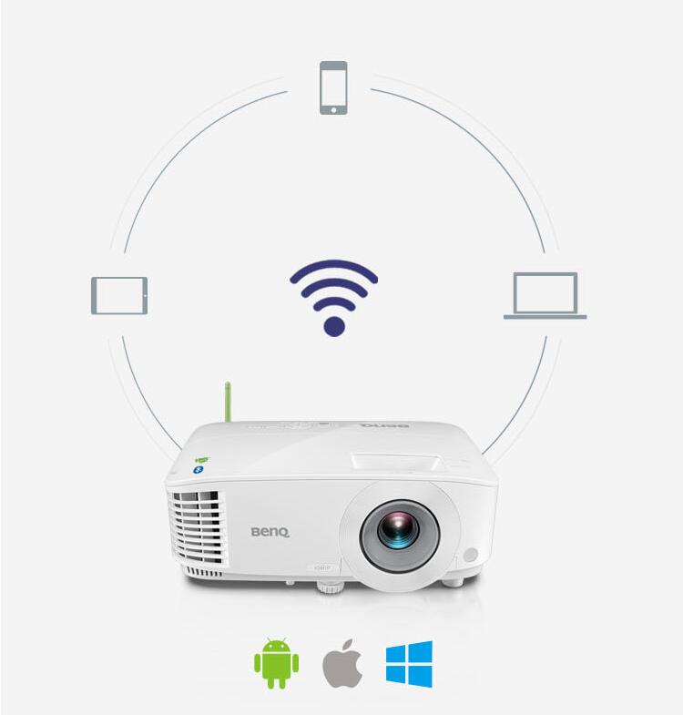 Máy chiếu thông minh BenQ BenQ E580 (không dây 1080P với màn hình được kết nối trực tiếp với điểm nóng) - Máy chiếu