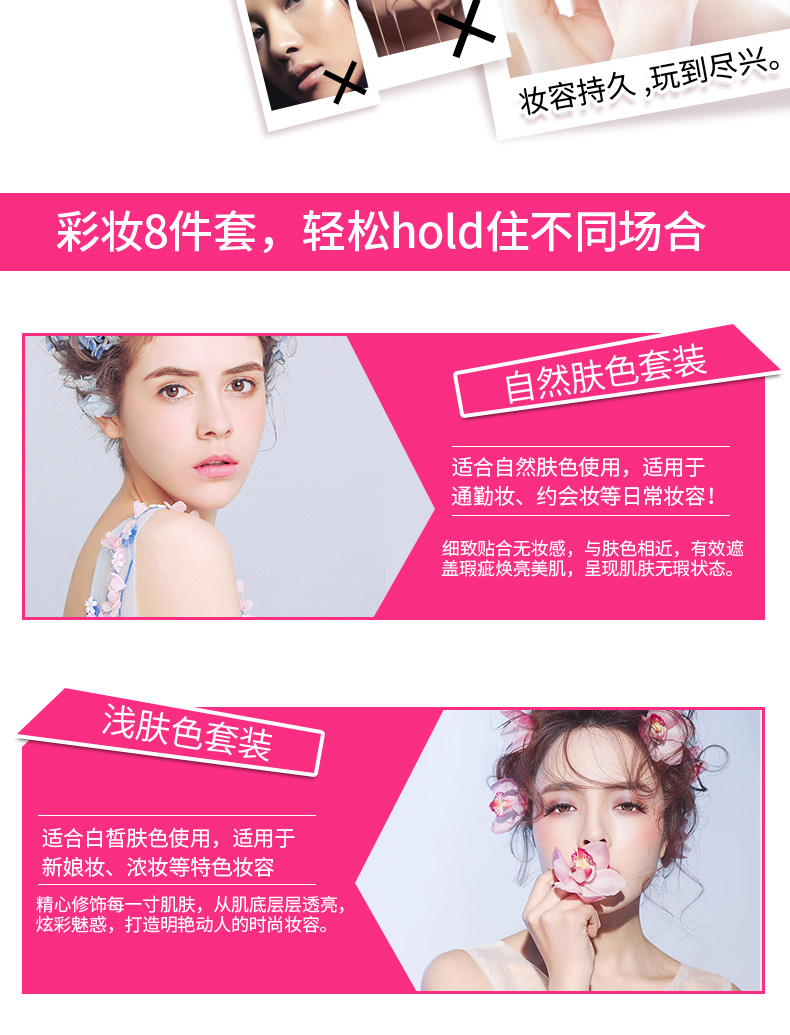 Bộ trang điểm ZFC Bộ hoàn chỉnh Bộ mỹ phẩm dành cho người mới bắt đầu Bộ trang điểm Chất lỏng Trang điểm Trang điểm Foundation Bộ hoàn chỉnh - Bộ trang điểm cushion clio cho da dầu