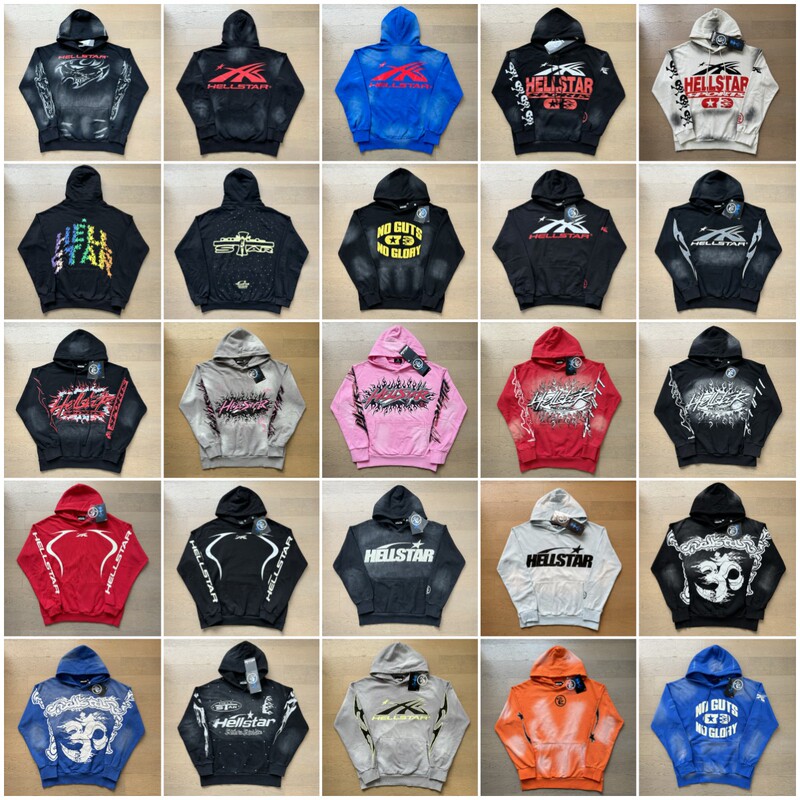 Foreign Trade Trendy Hell Star ins Same Style Retro Mud-Print Washed Vintage High Street Unisex Casual Hooded Sweatshirt Foreign Trade Trendy Hell Star ins Same Style Retro Mud-Print Washed Vintage High Street Unisex Casual Hooded Sweatshirt