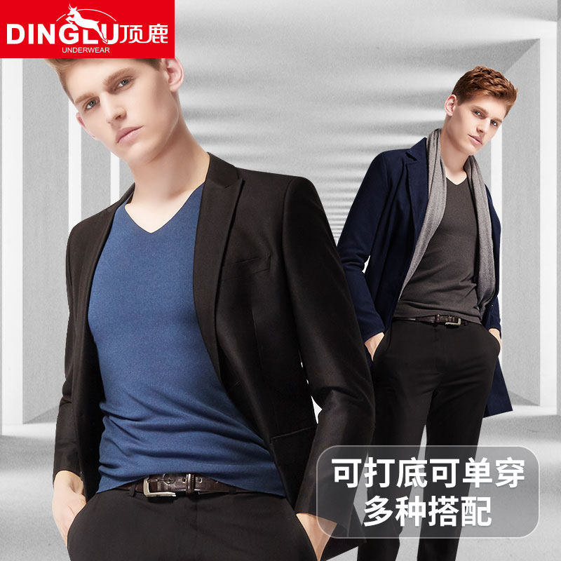 đậu đỏ de mens nhung không-mark ấm vest cộng nhung nóng áo bông đáy mặc rộng vai mùa thu đồ lót giới trẻ và mùa đông.