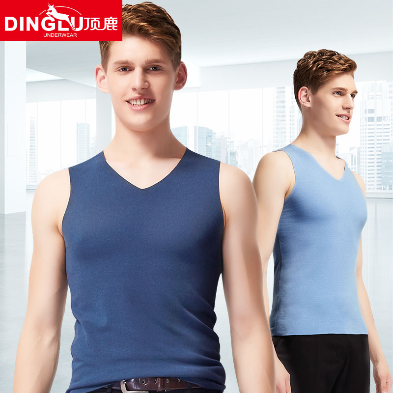 đậu đỏ de mens nhung không-mark ấm vest cộng nhung nóng áo bông đáy mặc rộng vai mùa thu đồ lót giới trẻ và mùa đông.