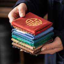 Kongfu tea towels water suction upscale Chinese style meditation tea table cloth cushion tea set accessories towels New velvet nourishing pot towels