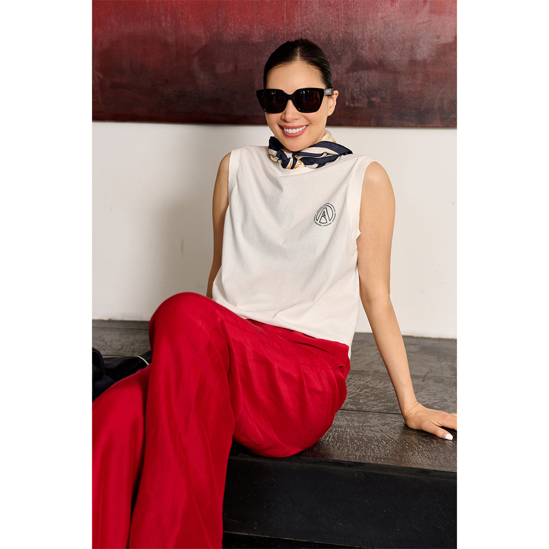 Amandax "Napa Valley Club" Soft Cotton Granular Linen Round Neck Vest Amandax "Napa Valley Club" Soft Cotton Granular Linen Round Neck Vest