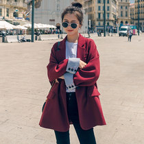  Sandro Moscoloni small suit jacket womens 2021 new autumn and winter loose Korean version of thin all-match suit