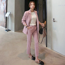  Sandro Moscoloni thin small suit suit 2020 new small fragrance slim cropped pants two-piece suit