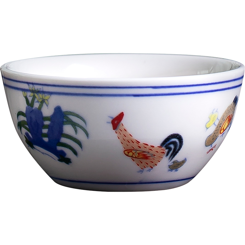 Jingdezhen imitation Ming chenghua chicken color bucket cylinder cup kung fu tea cup, master cup small single cup sample tea cup ceramics