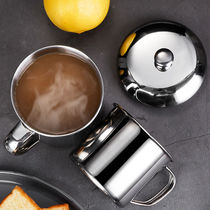 304 stainless steel water glass with lid tea cylinder with handle iron cup Home Drink cup Childrens mouth Cup Kindergarten