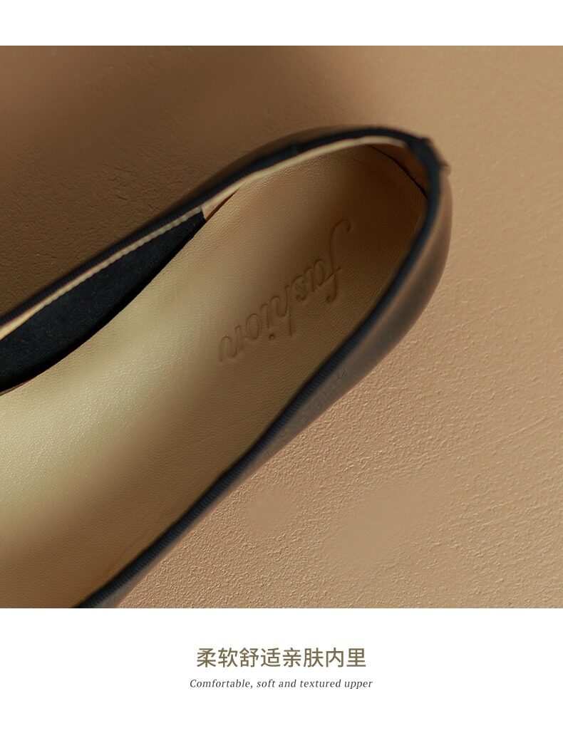 Обувь Женщина 2024 новая весна и лето плоский участок конец мэри джейн обувной ботинки педаль горох беременная женщина фея обувь тендер 蓁墨 