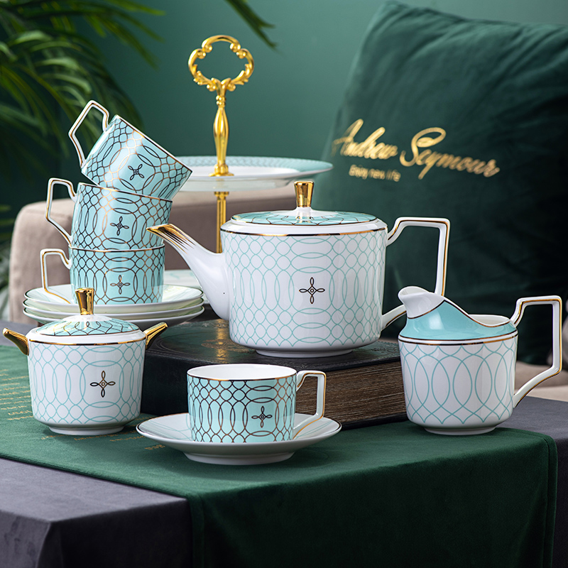 Nordic Light Extravagant Style Afternoon Tea Set Group Home Bone China Porcelain Teapot Cover European Style Small Lavish Delicate Coffee Cup