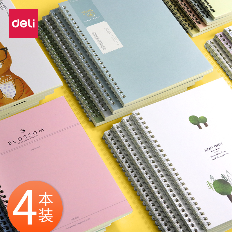 Right-hand Notebook Brief College Student Notepad Thickening a5 stationery not loose sheet This retro coil This exam is a small frescoed spiral This practice This big number b5 Working kraft Paper Wholesale