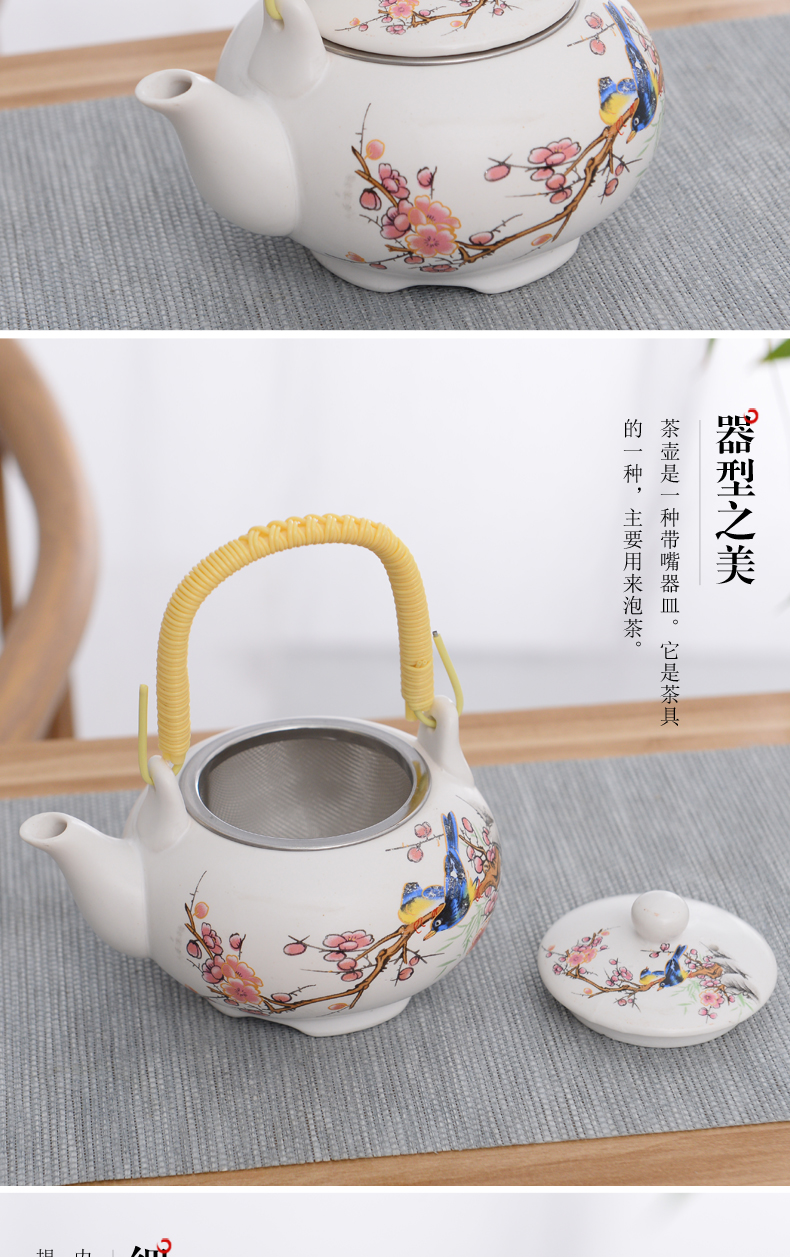 Individual cup double insulation cup not hot ceramic bowl of blue and white porcelain household kung fu tea glass teapot