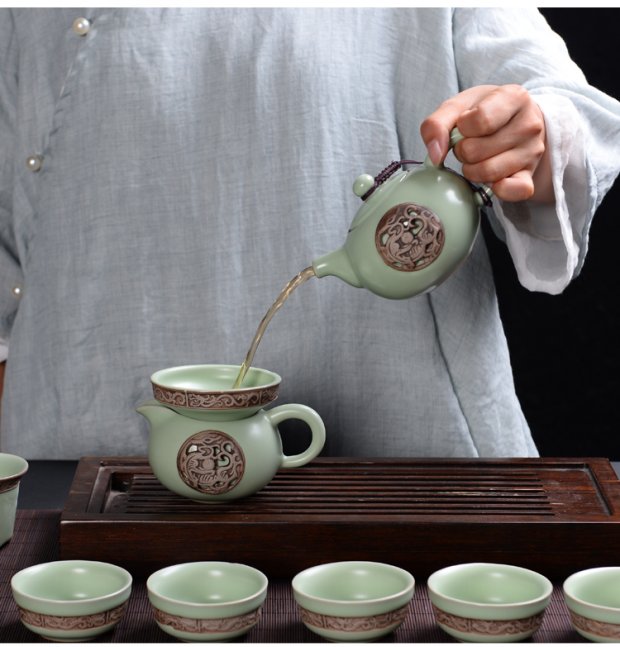 Elder brother up with tea set your up noggin azure slicing the porcelain cup tea sample tea cup, but small bowl kung fu tea set