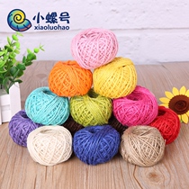 Color hemp rope hand diy coarse cord rope tied rope tape photo wall packaging children weaving material