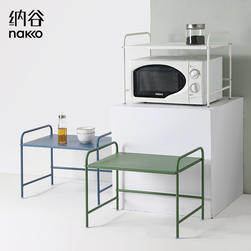 Natya Microwave Oven Shelving 2 floors Kitchen Supplies Home Noodles Seasoning Jar Shelf Double oven Shelf Shelf Storage shelf