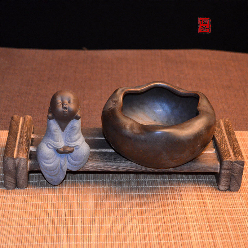 Multifunctional ashtray ceramic creative fashion windproof new Chinese large living room office personality trend Zen