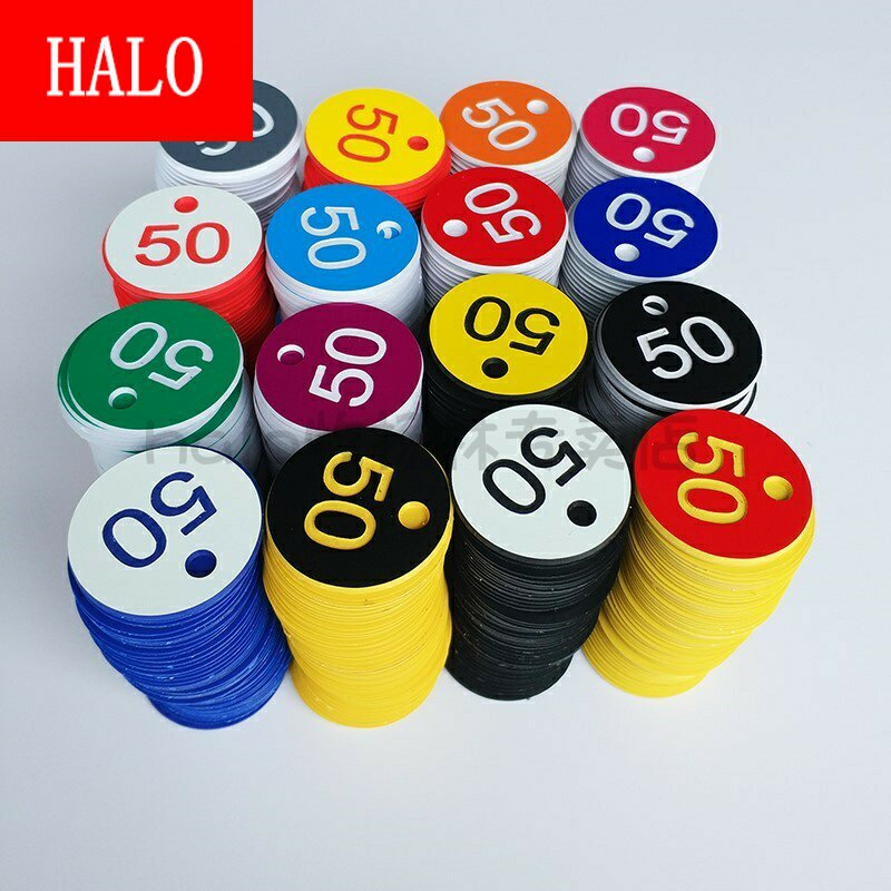 Digital small hangtag storage round object storage car number plate shuffle mark mark code hot pot acrylic storage