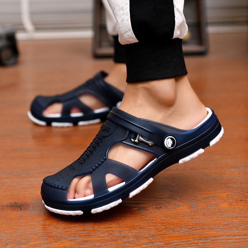 Sandals Men's 2022 Summer New Dongle Shoes Indoor outside Anti-slip Beach Shoe Han version Dual-use cool slippers male tide