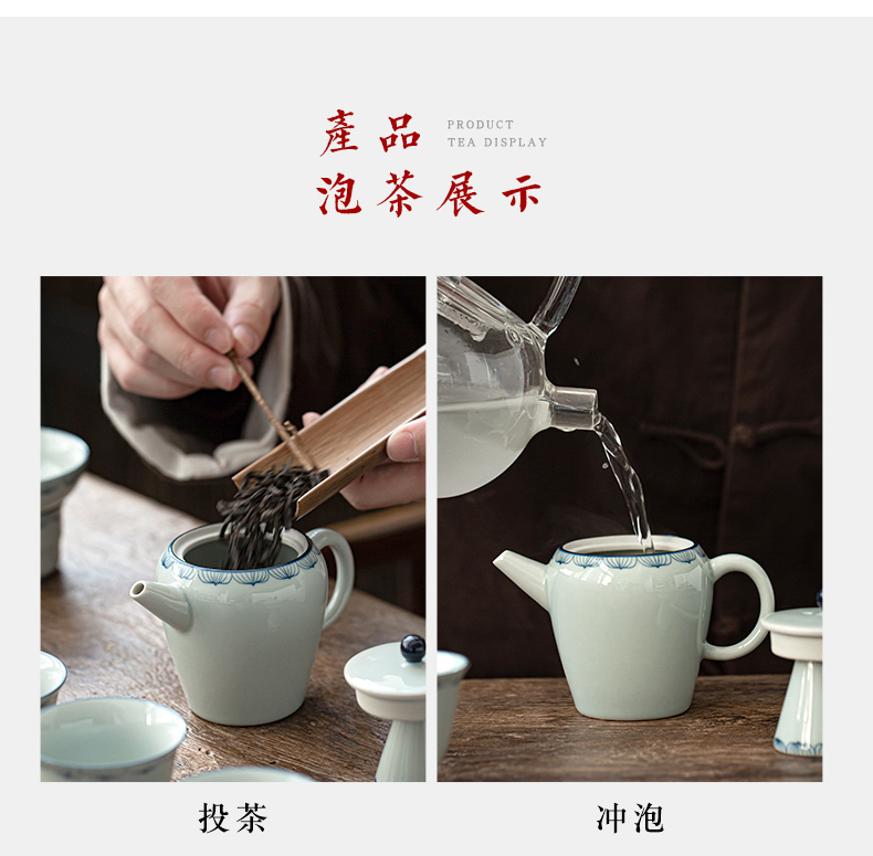 Earth story jingdezhen archaize single pot of kung fu tea set ceramic teapot hand - made lotus vesicles pot