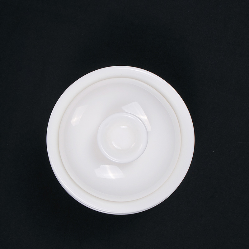 White jade porcelain tureen dehua White trumpet the White ceramic cups three suits for the home of kung fu tea tea sets