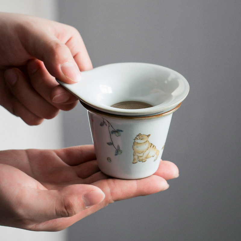 Open your up porcelain pieces can raise hand tea ware kung fu tea set ceramic large tea individual justice, sea glass
