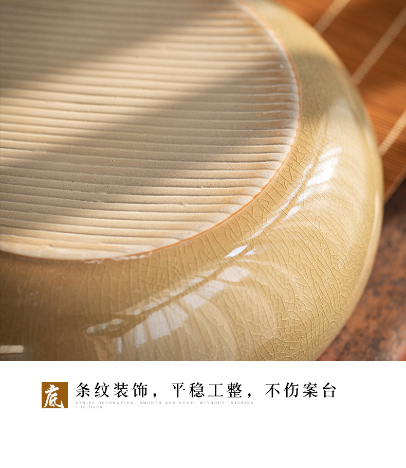 Jingdezhen large hand - made lotus ice to crack the up ceramic tea wash to open tea cup of the tea taking spare parts washing water to wash