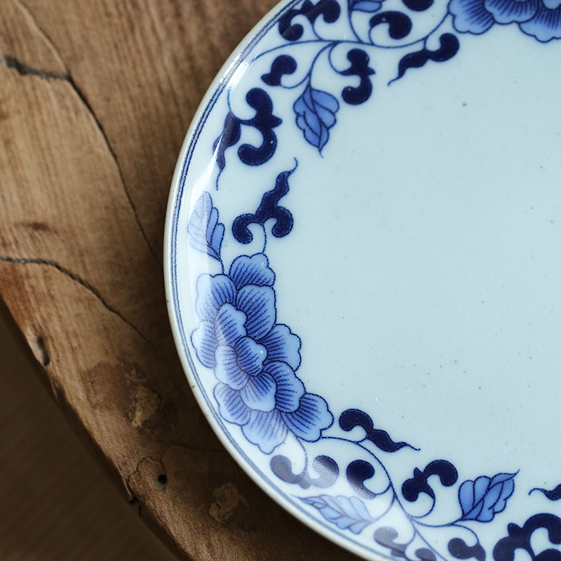 Jingdezhen blue and white teapot hand - made pot bearing pot bearing ceramic contracted dry mercifully kung fu tea tea tray of pot dish