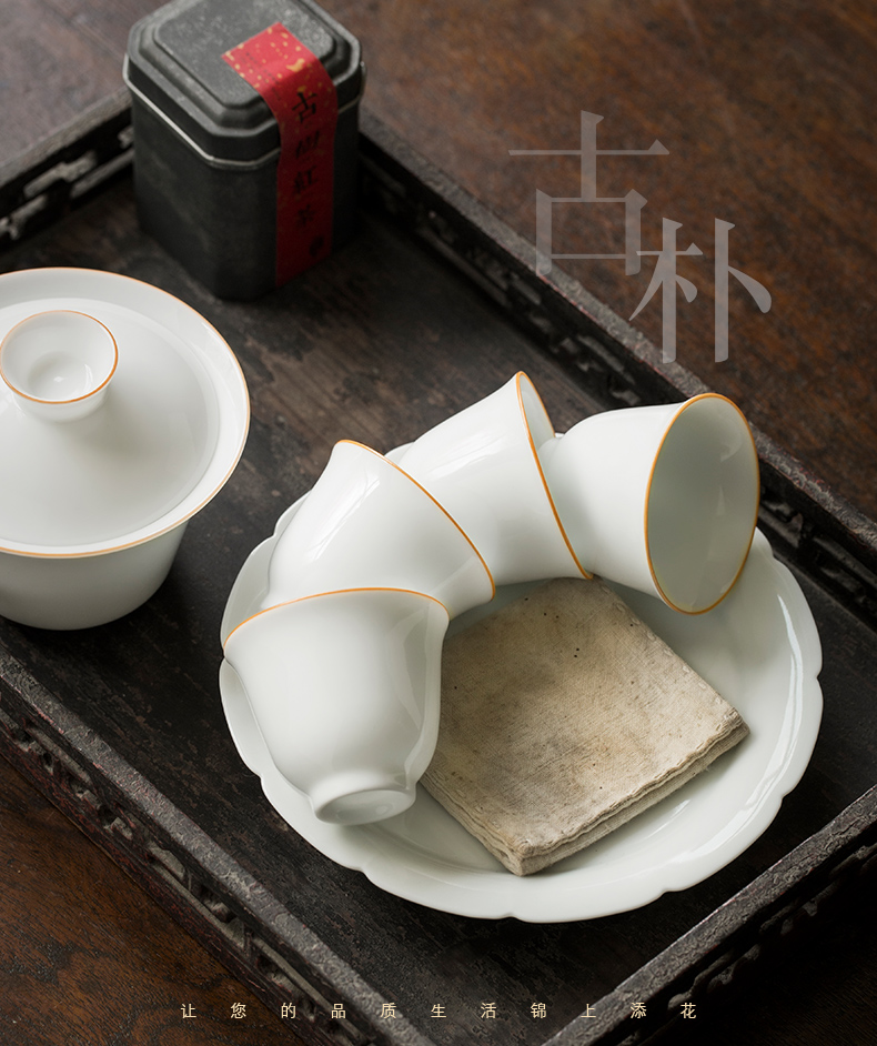 Jingdezhen tea custom lettering thin foetus cups little kung fu glaze of ceramic sample tea cup master cup custom