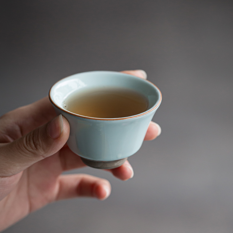 Open the slice your up with azure can raise your porcelain kung fu tea cups large personal cup ice crack glaze pure checking tea service master