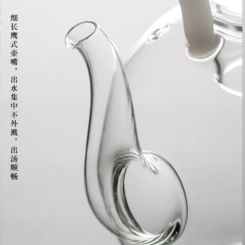 The girder heat - resistant glass flower pot, The pot of boiling water boiling water pot of tea, The electric TaoLu heating glass tea set