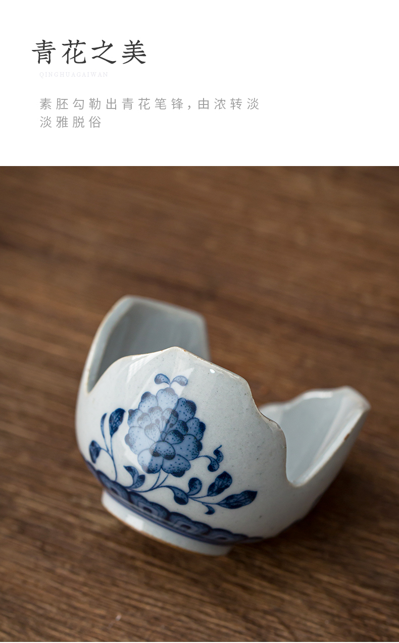 Blue and white tea) exchanger with the ceramics filter separator creative kung fu tea accessories make tea tea strainer