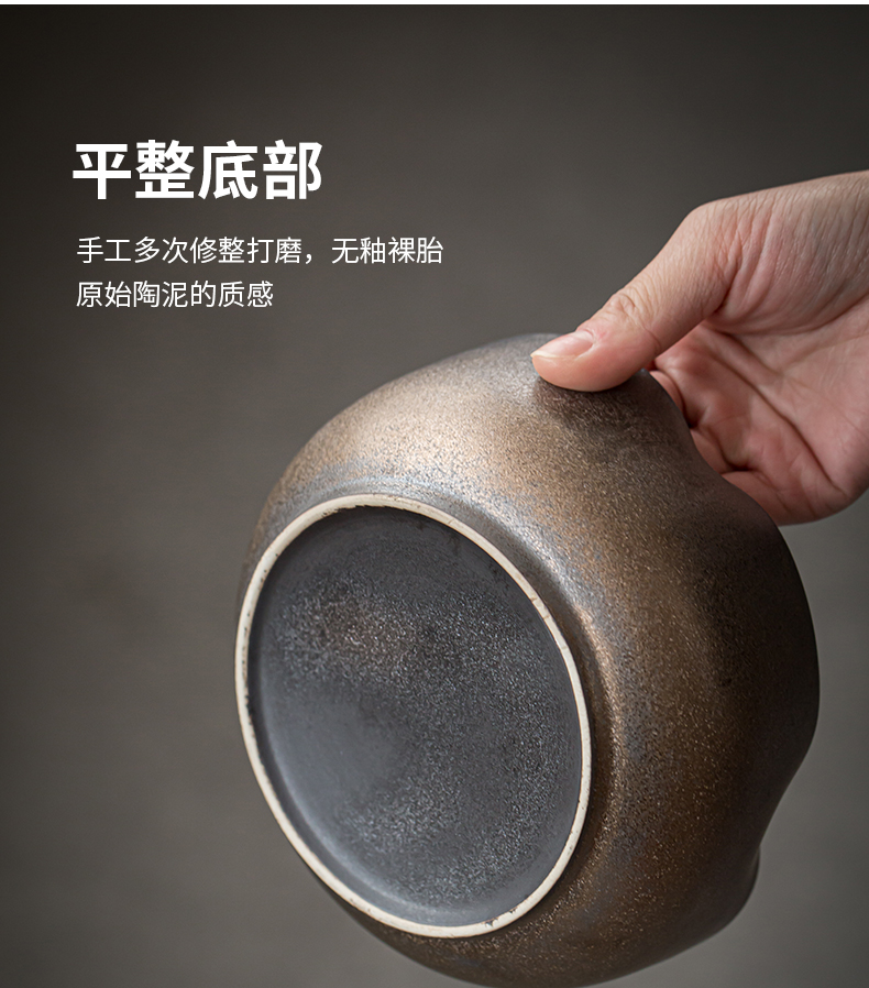Gold tea to wash to the Japanese zen home water jar XiCha detong cylinder ceramic writing brush washer wash bowl tea taking spare parts