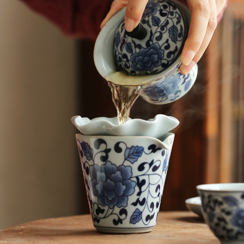 Jingdezhen manual coarse pottery, ceramic tea strainer every bracket tea strainer kung fu tea accessories