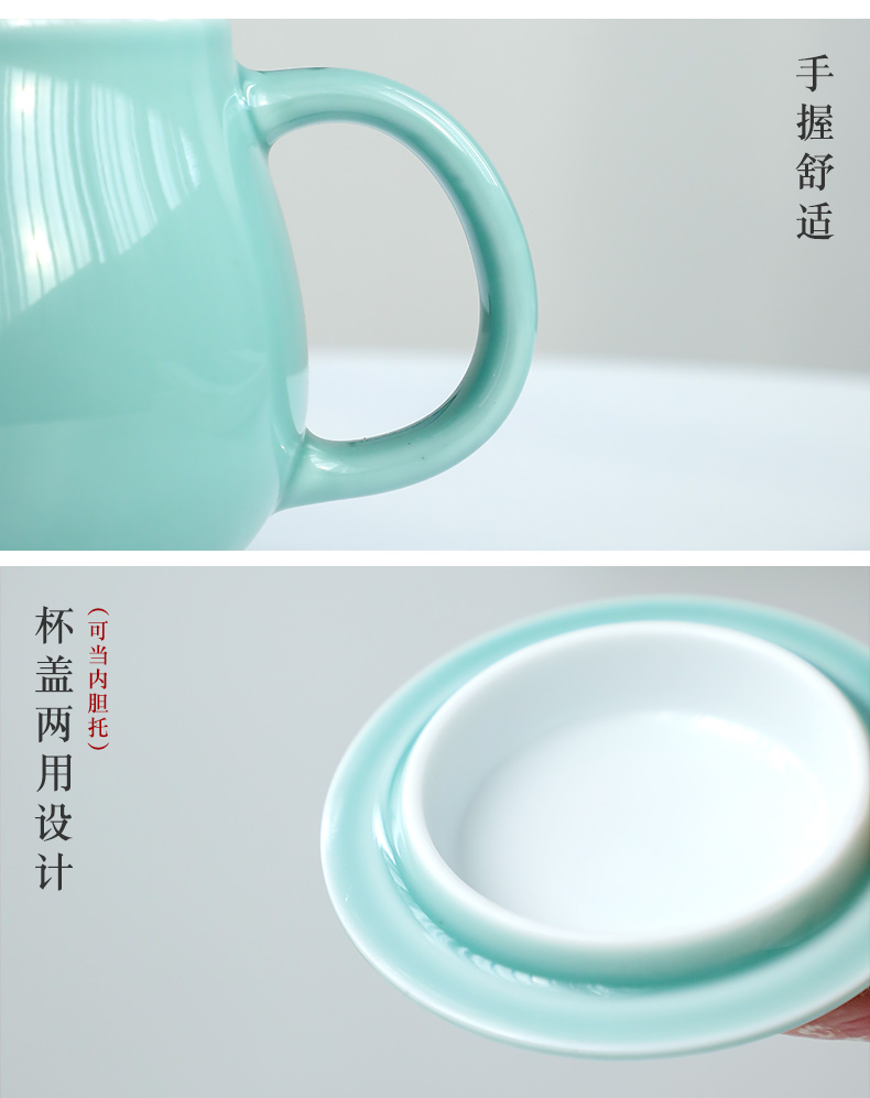 Jingdezhen ceramic filter cup customize personal office cup with cover color glaze keller cup cup tea cups