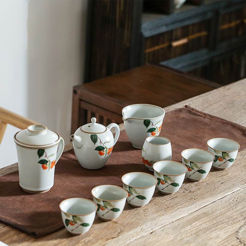 Earth story persimmon persimmon ruyi famille rose porcelain jingdezhen your up on personal office cups with cover filter