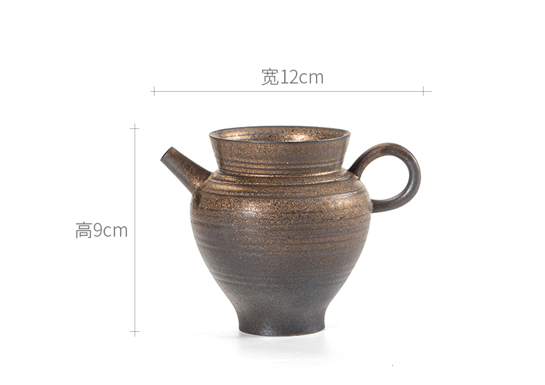 Jingdezhen zen gold glaze checking ceramic thin foetus justice cup and a cup of tea sea kung fu tea tea set points