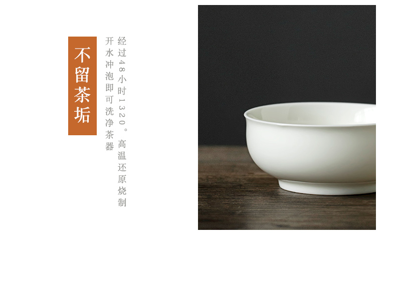 Earth story dehua lard white porcelain teacup large sample tea cup master cup single CPU kung fu tea set ceramic cup