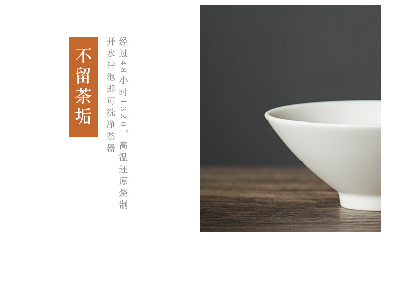 Dehua lard white kung fu tea cups ceramic bowl sample tea cup single white porcelain tea set tea cup small hat cup master