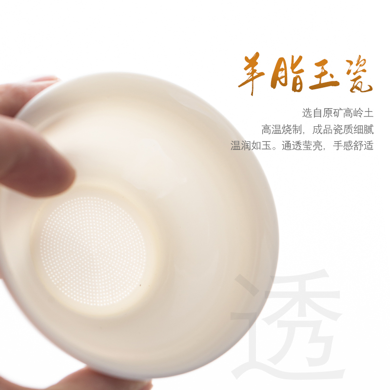 White porcelain slip through all porcelain tea mercifully tea an artifact) exchanger with the ceramics filter creative tea tea tea set filter accessories