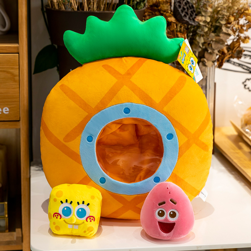Super Cute Spongebob Squarepants Pineapple House Pillow Plush Toy Sofa Doll Children's Gift for Girls Patrick Star