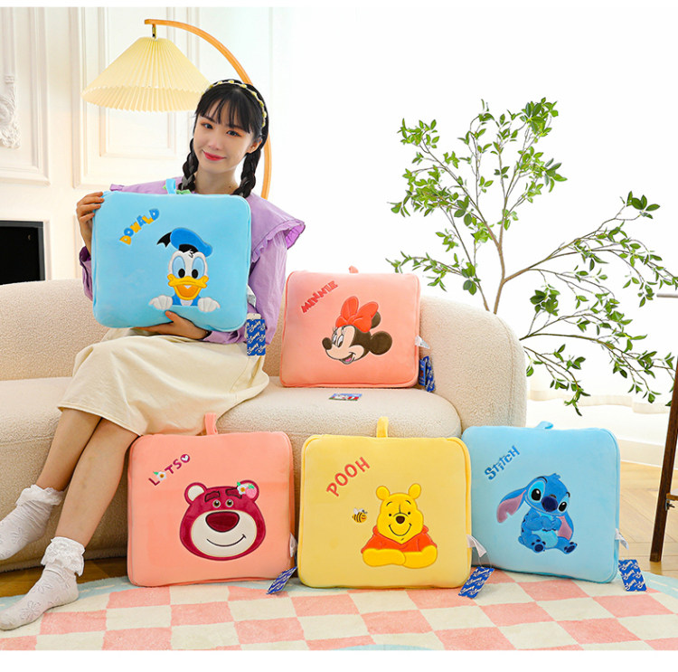 подушки-одеяла 米奇抱枕毯子二合一午休被子两用车载办公室空调毯被枕头午睡神器