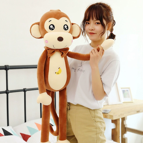 Плюшевая игрушка для сна, успокаивающая милая детская тряпичная кукла, большая подушка, обезьяна