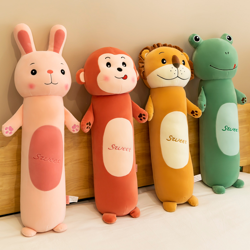 Cute cylindrical rabbit fur suede toy bed paparazzi with sleeping doll girl holding a pillow clip leg cloth doll-Taobao