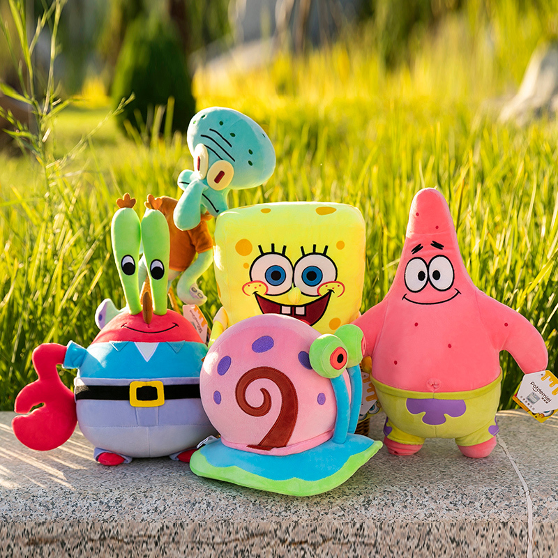 Authentic Spongebob Squarepants Plush Toys Patrick Star Squidward Squidward the Octopus Little Snail Doll Children's Birthday Gift