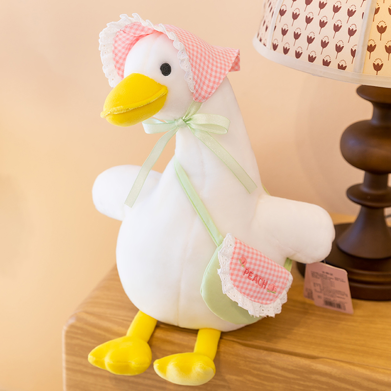 Authentic Snot Bear Ugly Duckling Plush Toy Scarf Hat White Swan Doll Pillow Children's Stuffed Doll for Girls