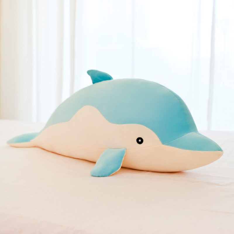 Super Soft Dolphin Plush Toy, Large Sleeping Doll, Boy's Version, Long Pillow, Stuffed Animal for Bed, Girl's Version