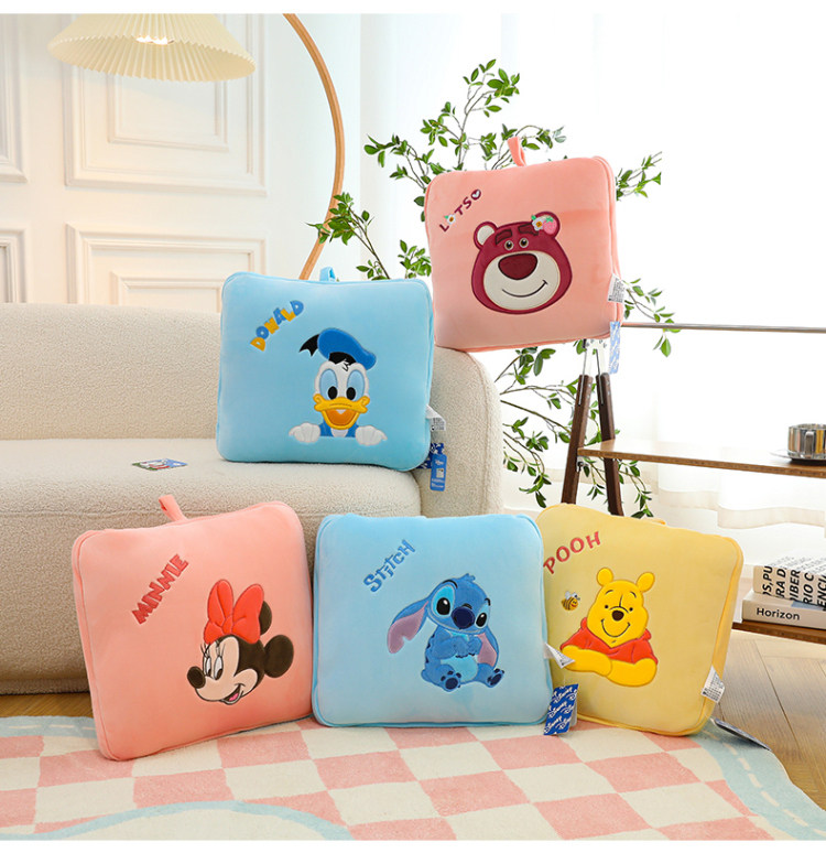 подушки-одеяла 米奇抱枕毯子二合一午休被子两用车载办公室空调毯被枕头午睡神器