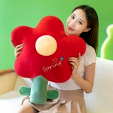 Красная милая подушка для сна, мягкая плюшевая игрушка, тряпичная кукла, диван, в цветочек