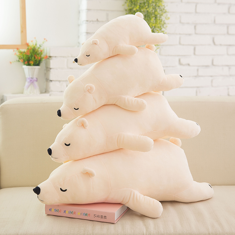 Lying on the bear plush toy sleeping pillow leg clip long strip doll cute lazy rag doll birthday gift girl